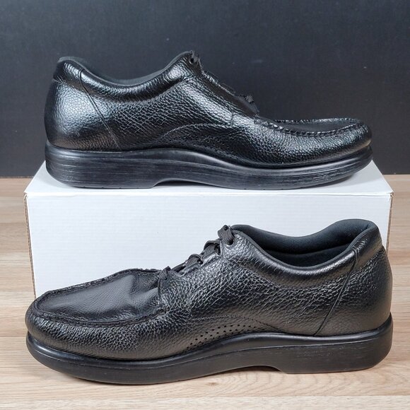 SAS Bout Time Shoes Mens Sz 14 Wide Black Leather Pinch Toe Walking Made in USA - Picture 2 of 7